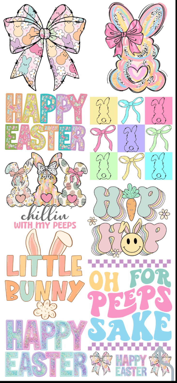 Pastel Easter Pre - Made Gangsheet - My Vinyl Craft