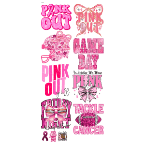 Pink Out Pre - Made Gangsheet - My Vinyl Craft