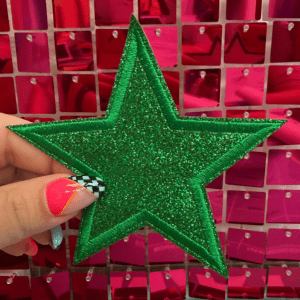 Pointy Glitter Stars Iron On Patch - My Vinyl Craft