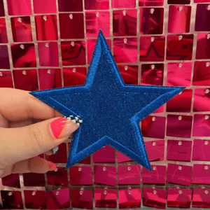 Pointy Glitter Stars Iron On Patch - My Vinyl Craft