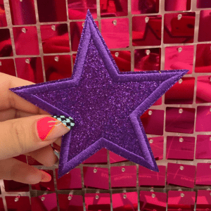 Pointy Glitter Stars Iron On Patch - My Vinyl Craft