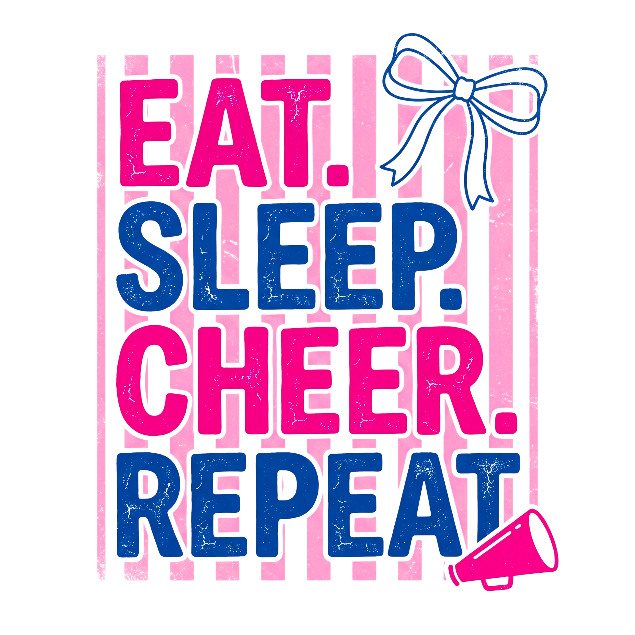 POM3 - Cheer Sleep Repeat DTF Transfer - My Vinyl Craft