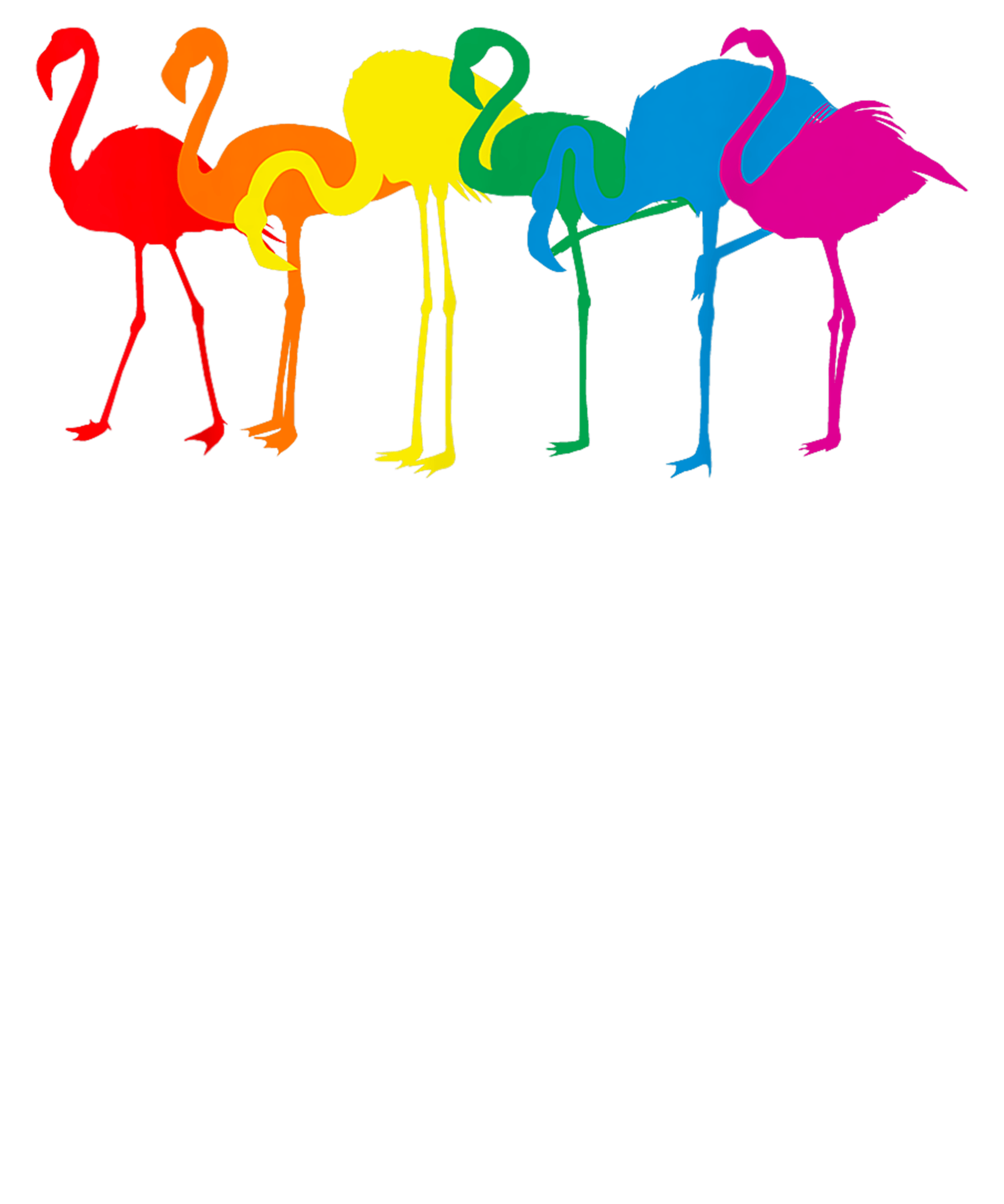 PR5 - Rainbow Flamingo DTF Transfer - My Vinyl Craft
