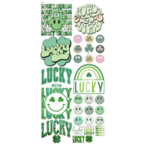 Pre - Made St. Patrick's Lucky DTF Gang Sheet - My Vinyl Craft