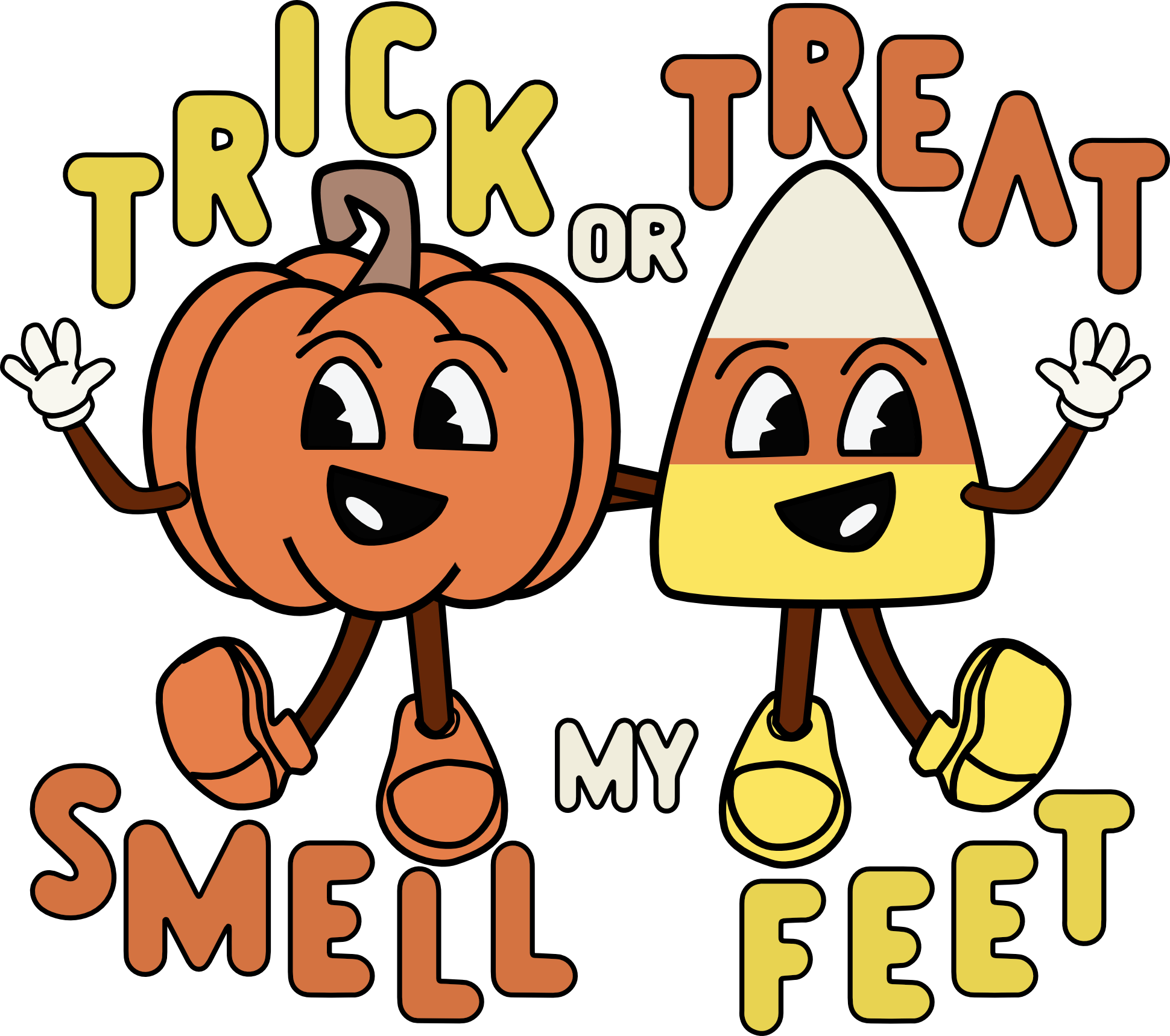 Pumpkin Trick or Treat DTF Transfer - My Vinyl Craft