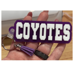 Purple Coyotes Acrylic Keychains - My Vinyl Craft