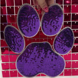 Purple Paw Large Iron On Patch - My Vinyl Craft