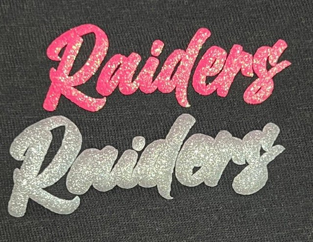 Raiders Mascot Glitter Puff Transfer **PRE - ORDER** - My Vinyl Craft