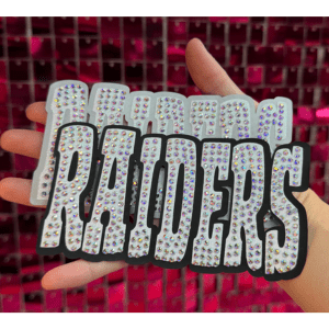 Raiders Oversize Hat Rhinestone Transfer - My Vinyl Craft