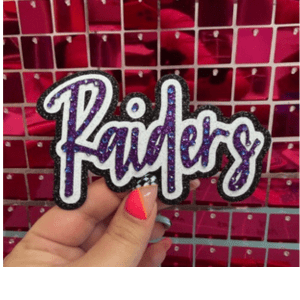 Raiders Rhinestone Iron On Patch - My Vinyl Craft