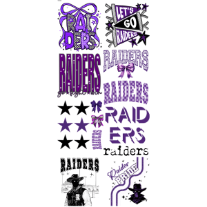 Raiders Spiritwear Pre - Made Gangsheet - My Vinyl Craft