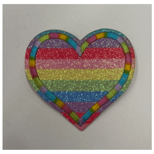 Rainbow Heart Iron on Patch - My Vinyl Craft