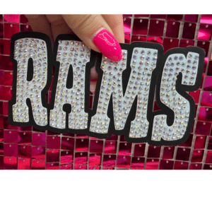 Rams Oversize Hat Rhinestone Transfer - My Vinyl Craft