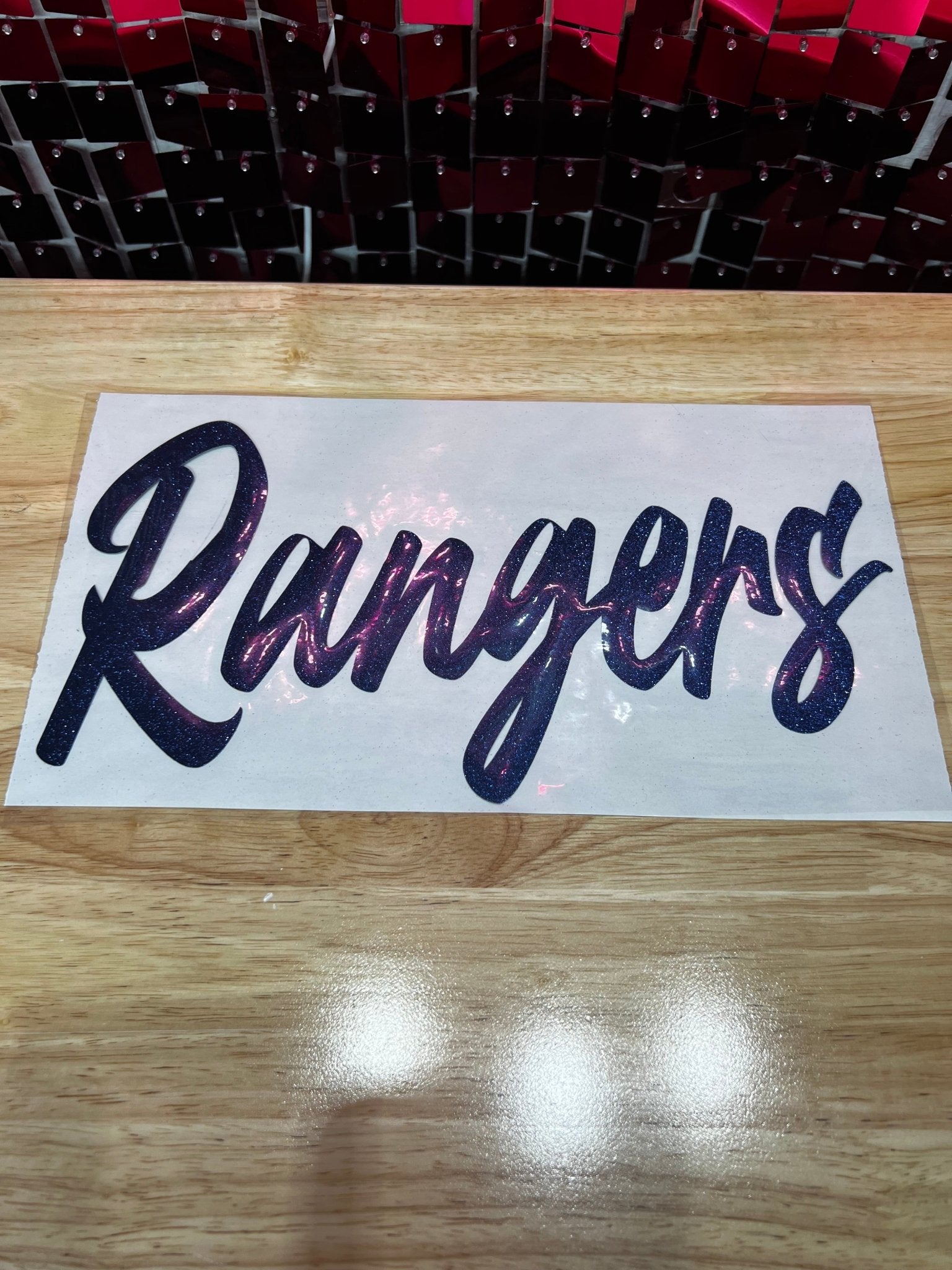 Rangers Glitter Puff Transfer **PRE - ORDER** - My Vinyl Craft