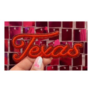 Red Texas Iron On Patch - My Vinyl Craft