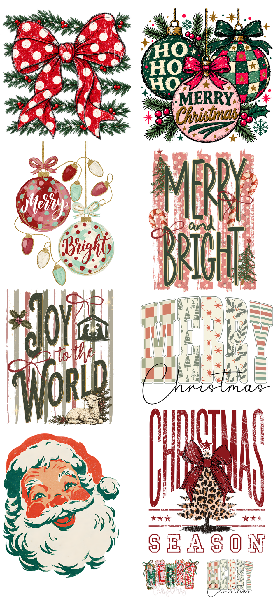 Retro Christmas Pree-Made DTF Gangsheet - My Vinyl Craft