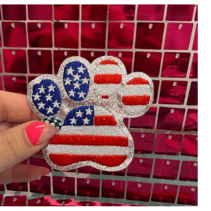 RWB Paw Iron On Patch - My Vinyl Craft