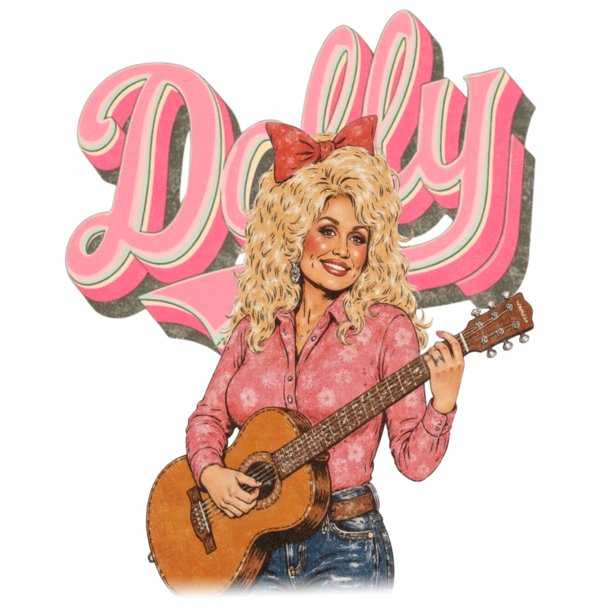 S18 - Retro Dolly DTF Transfer - My Vinyl Craft