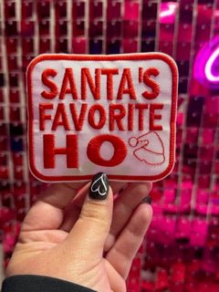 Santa Favorite Iron On Patch - My Vinyl Craft