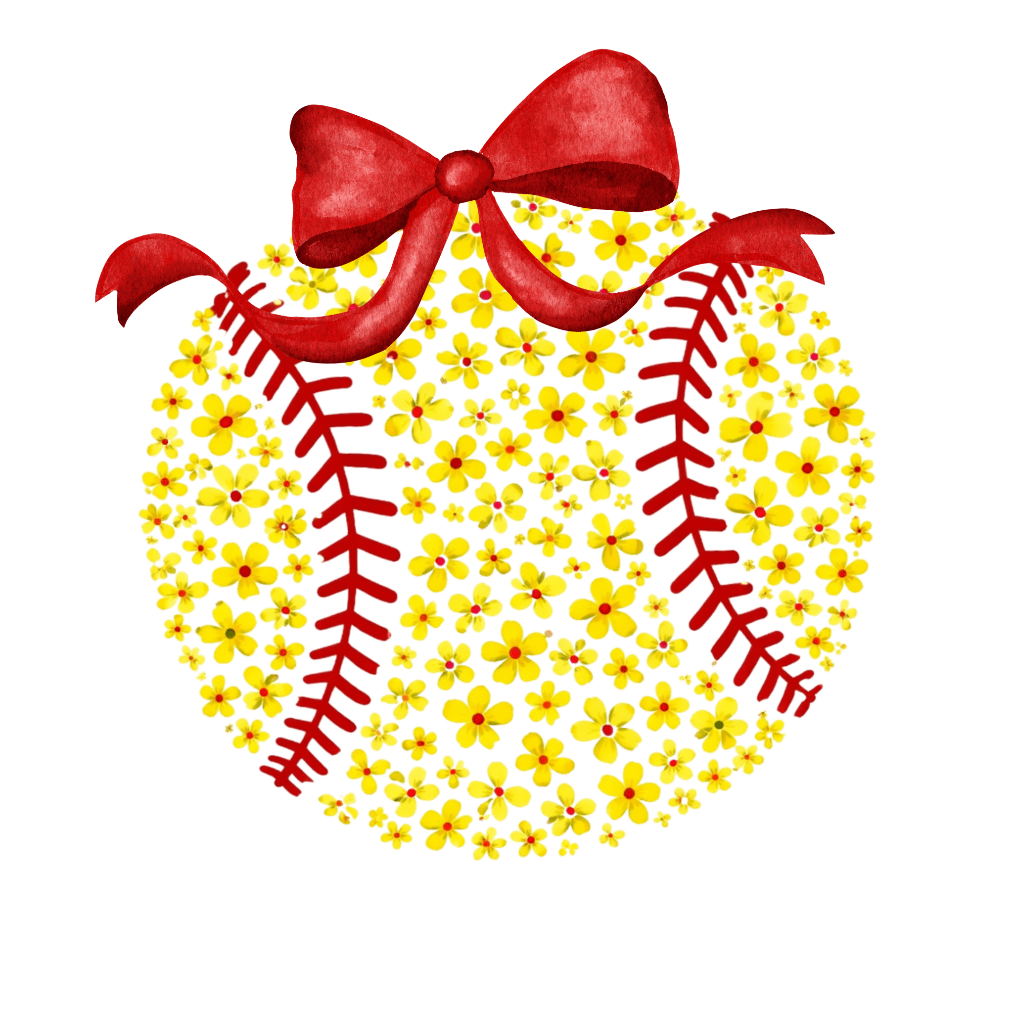 SB9 - Softball Flowers DTF Transfer - My Vinyl Craft