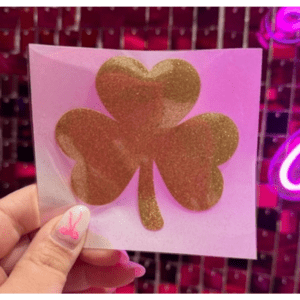 Shamrock Glitter Puff HTV Transfer **PRE - ORDER** - My Vinyl Craft