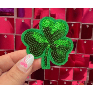 Shamrock Sequins Iron On Patch - My Vinyl Craft