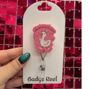 Silly Goose Badge Reel - My Vinyl Craft
