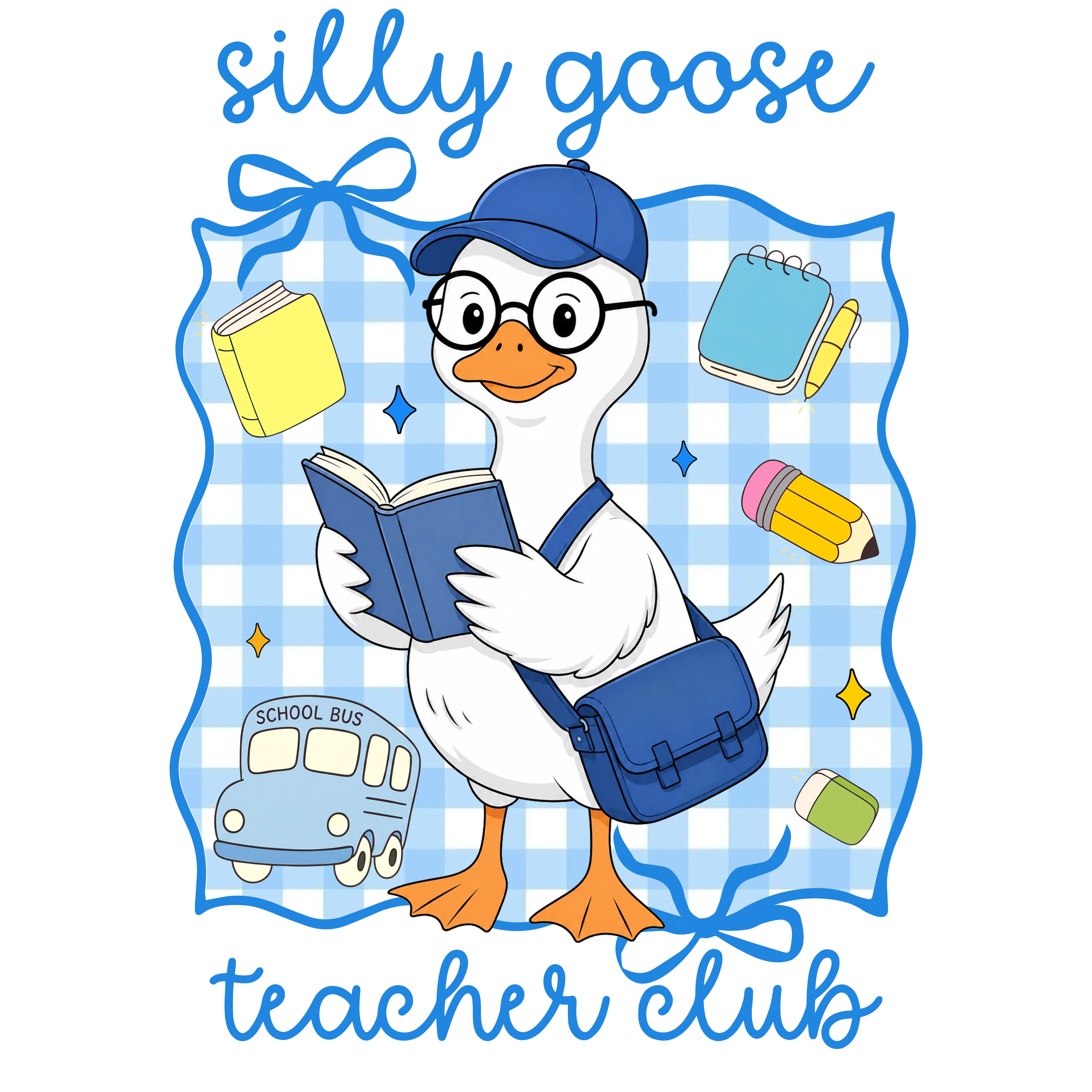 GL5 - Teacher Goose Blue DTF Transfer