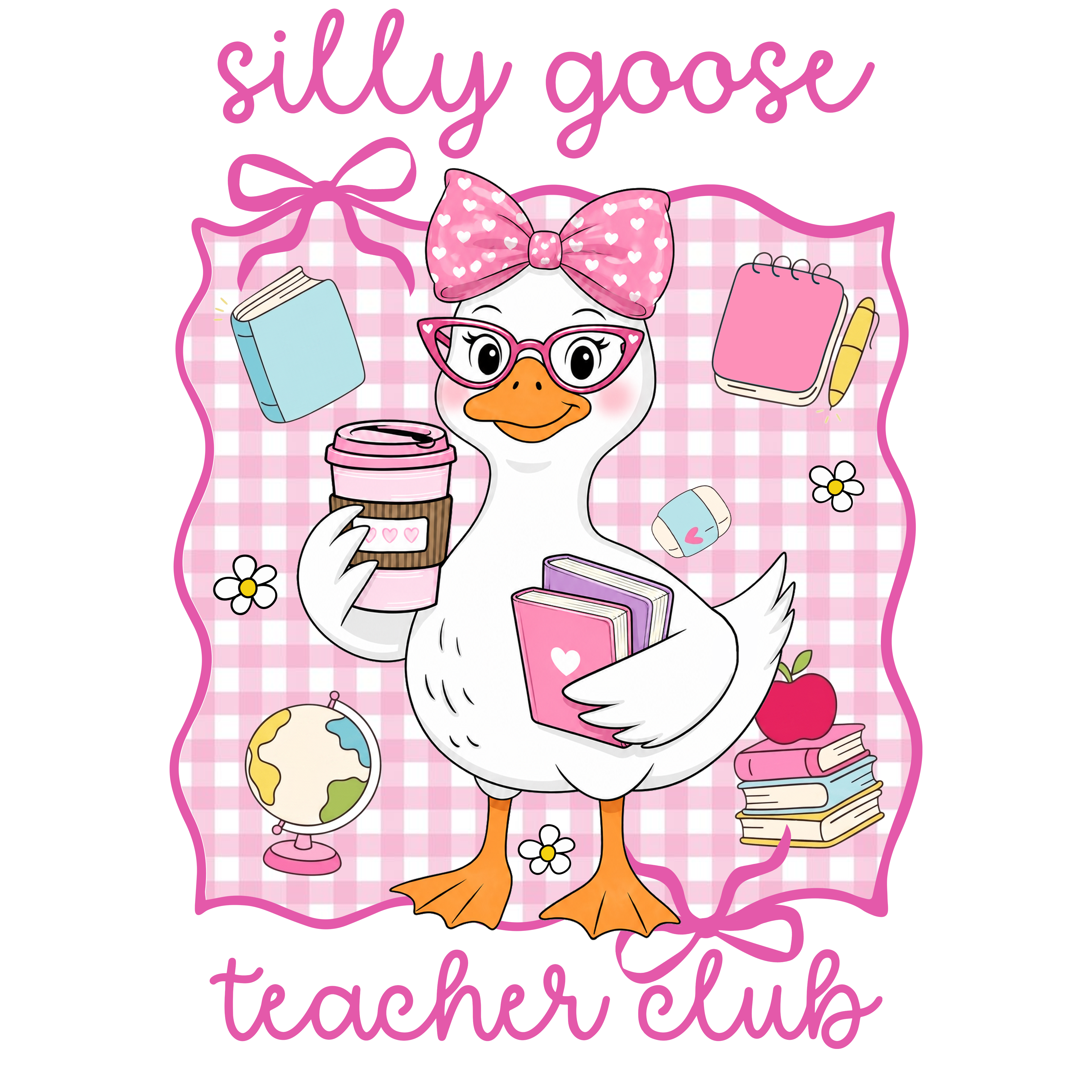 GL4 - Teacher Goose Pink DTF Transfer
