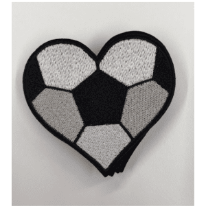 Soccer Heart Iron On Patch - My Vinyl Craft