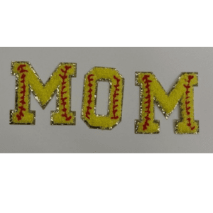 Softball Mom Letters Iron On Patch - My Vinyl Craft