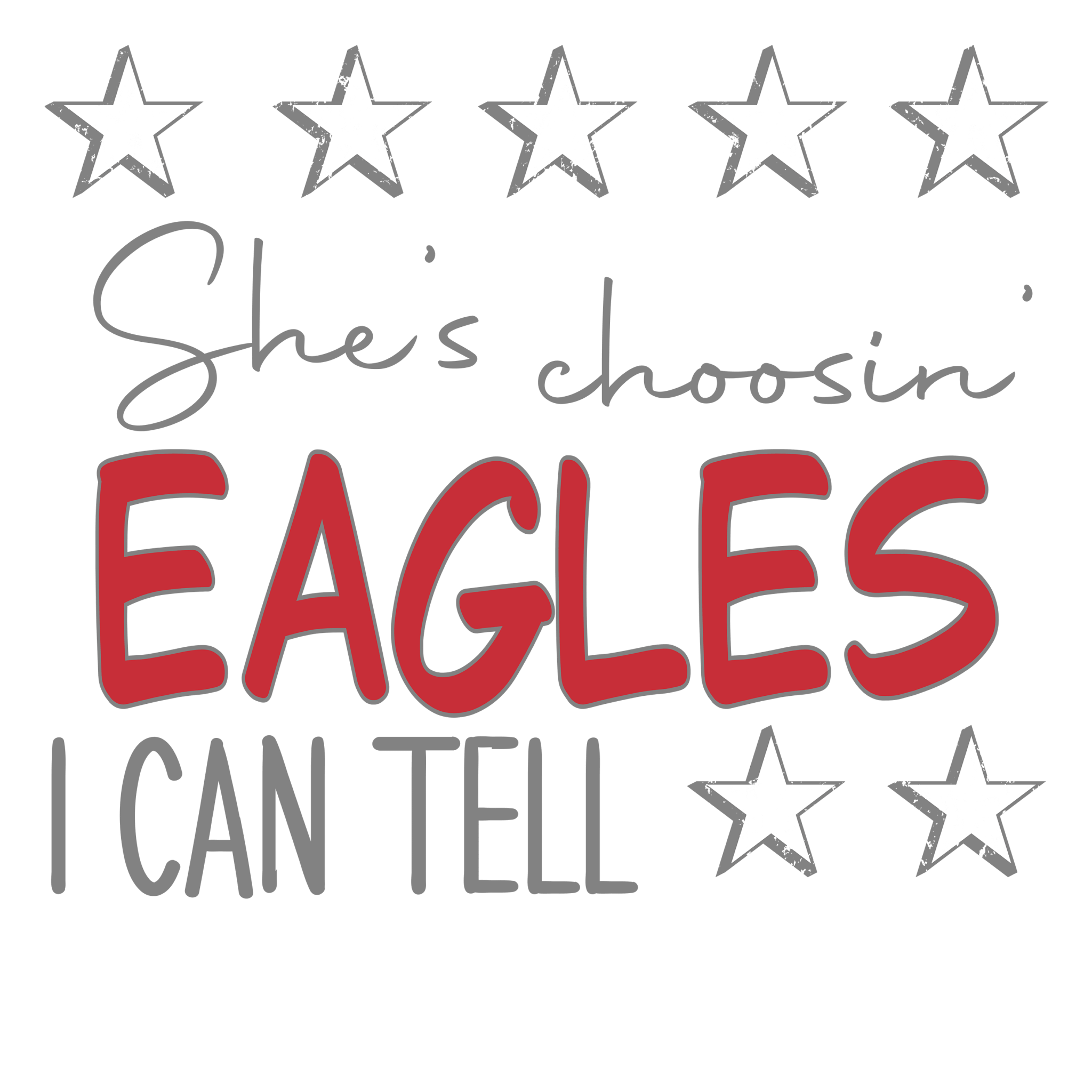 SP10 - Choosin Eagles Red DTF Transfer - My Vinyl Craft