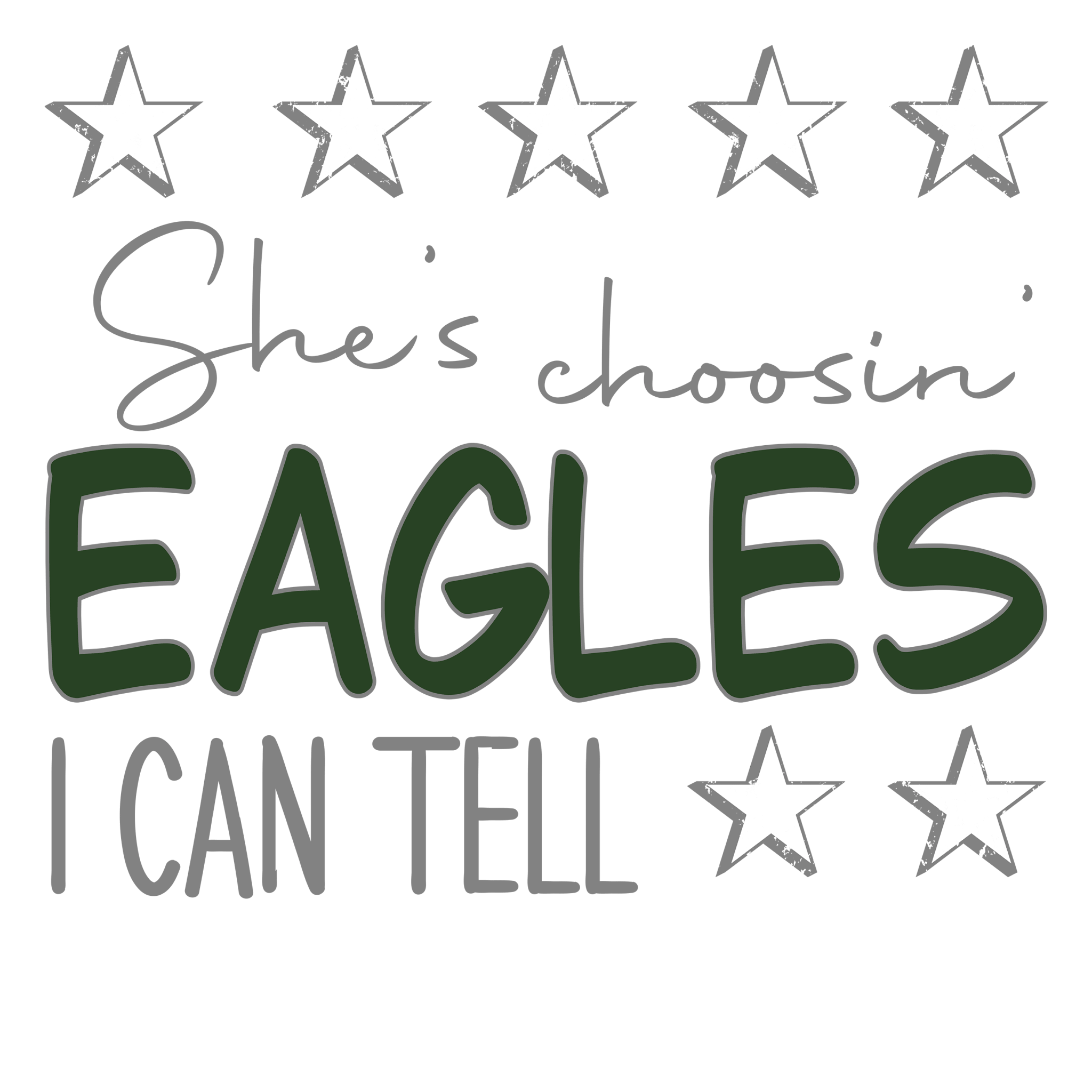 SP11 - Choosin Eagles Green DTF Transfer - My Vinyl Craft