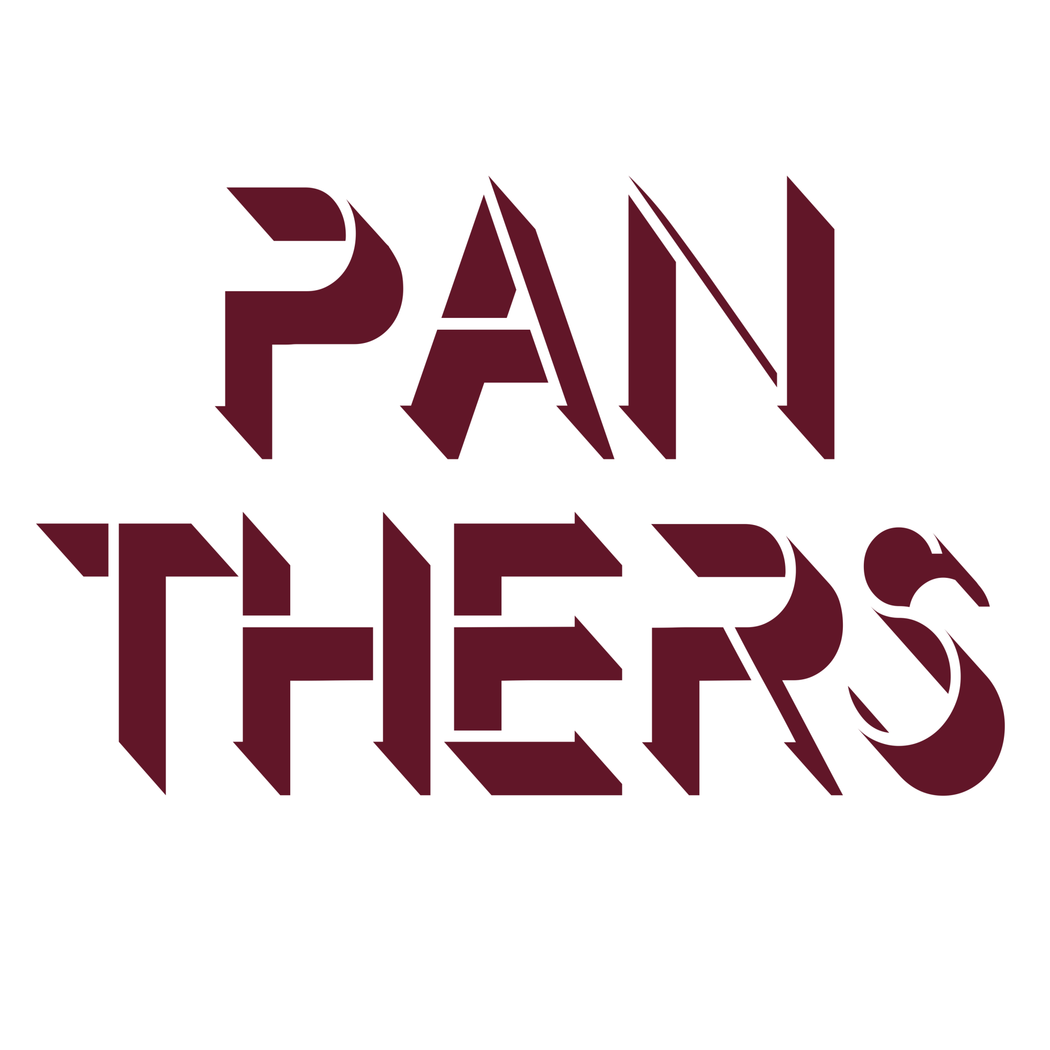 SP16 - Modern Block Panthers DTF Transfer - My Vinyl Craft