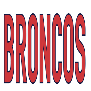 SP167 - Tall Broncos DTF Transfer - My Vinyl Craft