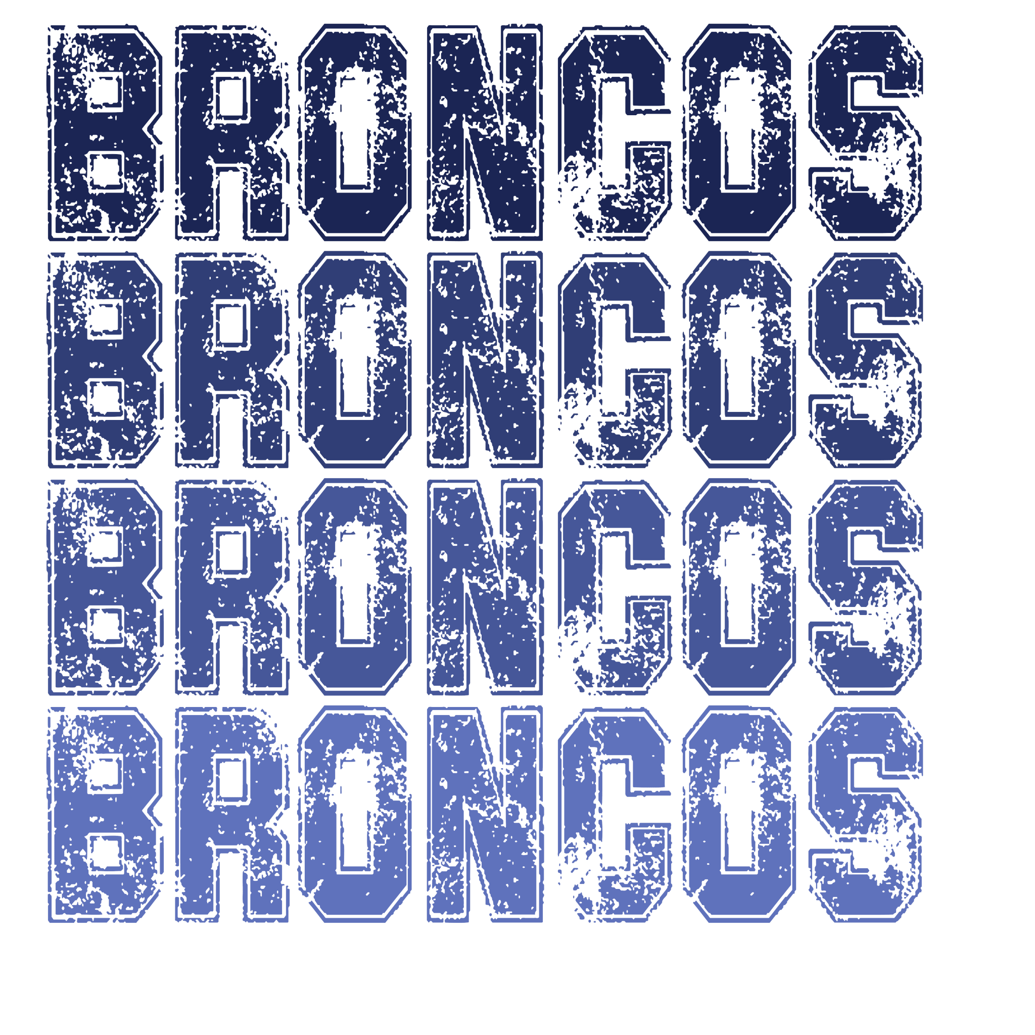 SP29 - Ombre Broncos DTF Transfer - My Vinyl Craft