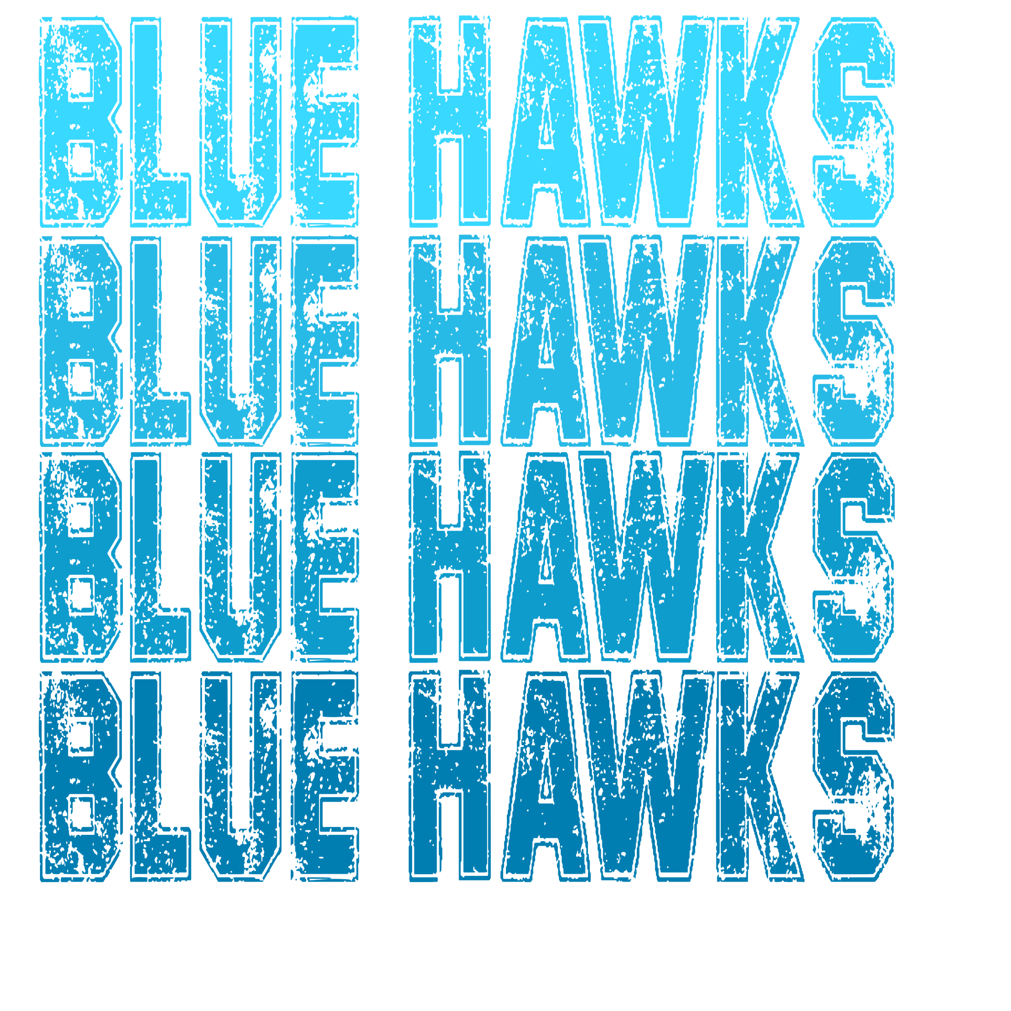 SP31 - Ombre Blue Hawks DTF Transfer - My Vinyl Craft