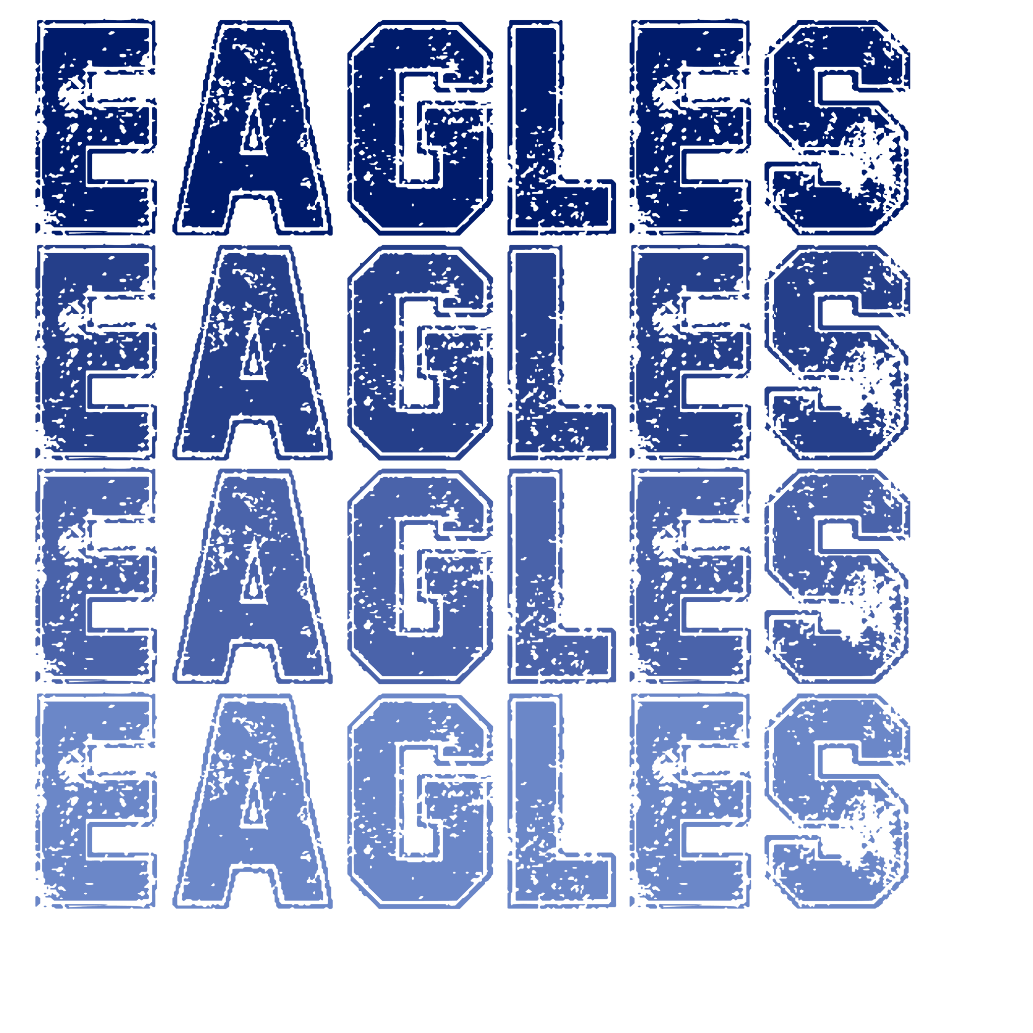 SP33 - Ombre Eagles Blue DTF Transfer - My Vinyl Craft