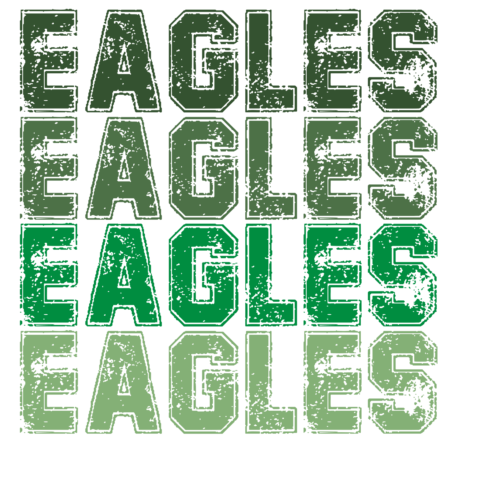 SP34 - Ombre Eagles Green DTF Transfer - My Vinyl Craft