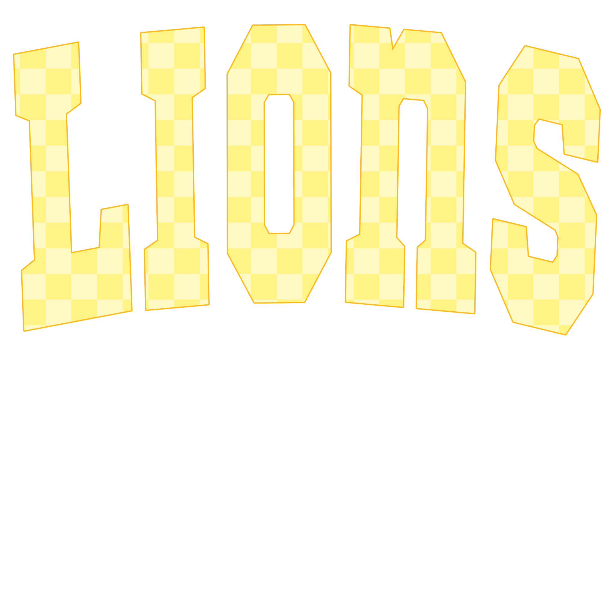 SP39 - Varsity Lions DTF Transfer - My Vinyl Craft