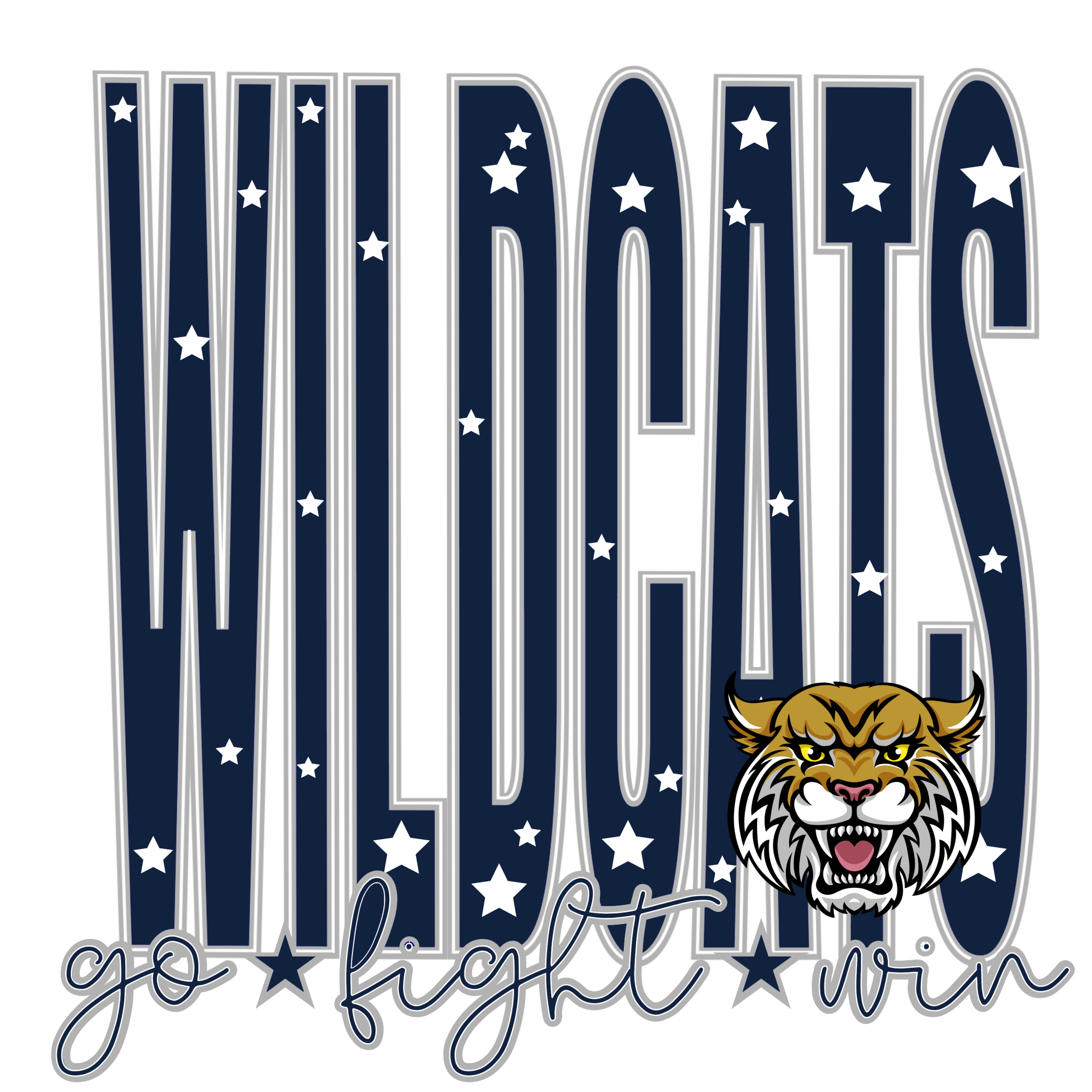 SP70 - Let's Go Wildcats DTF Transfer - My Vinyl Craft