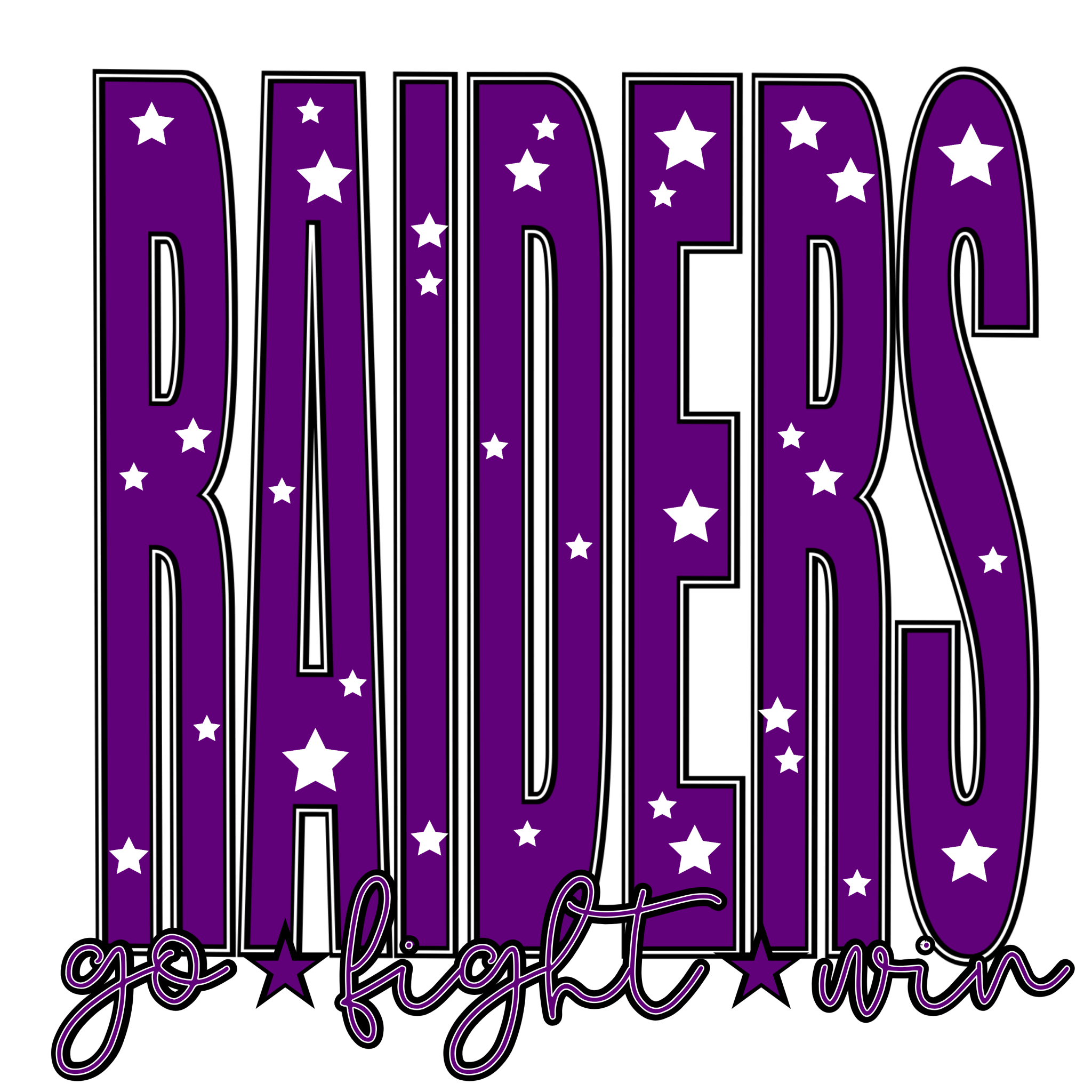SP71 - Let's Go Raiders DTF Transfer - My Vinyl Craft