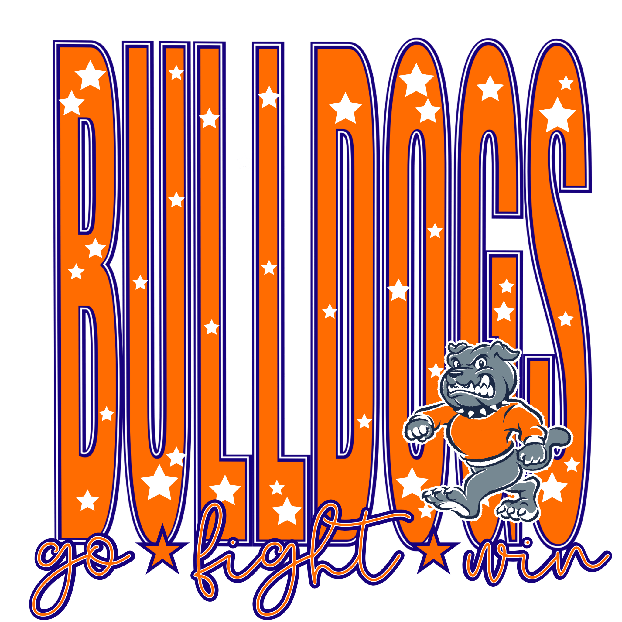 SP74 - Let's Go Bulldogs DTF Transfer - My Vinyl Craft