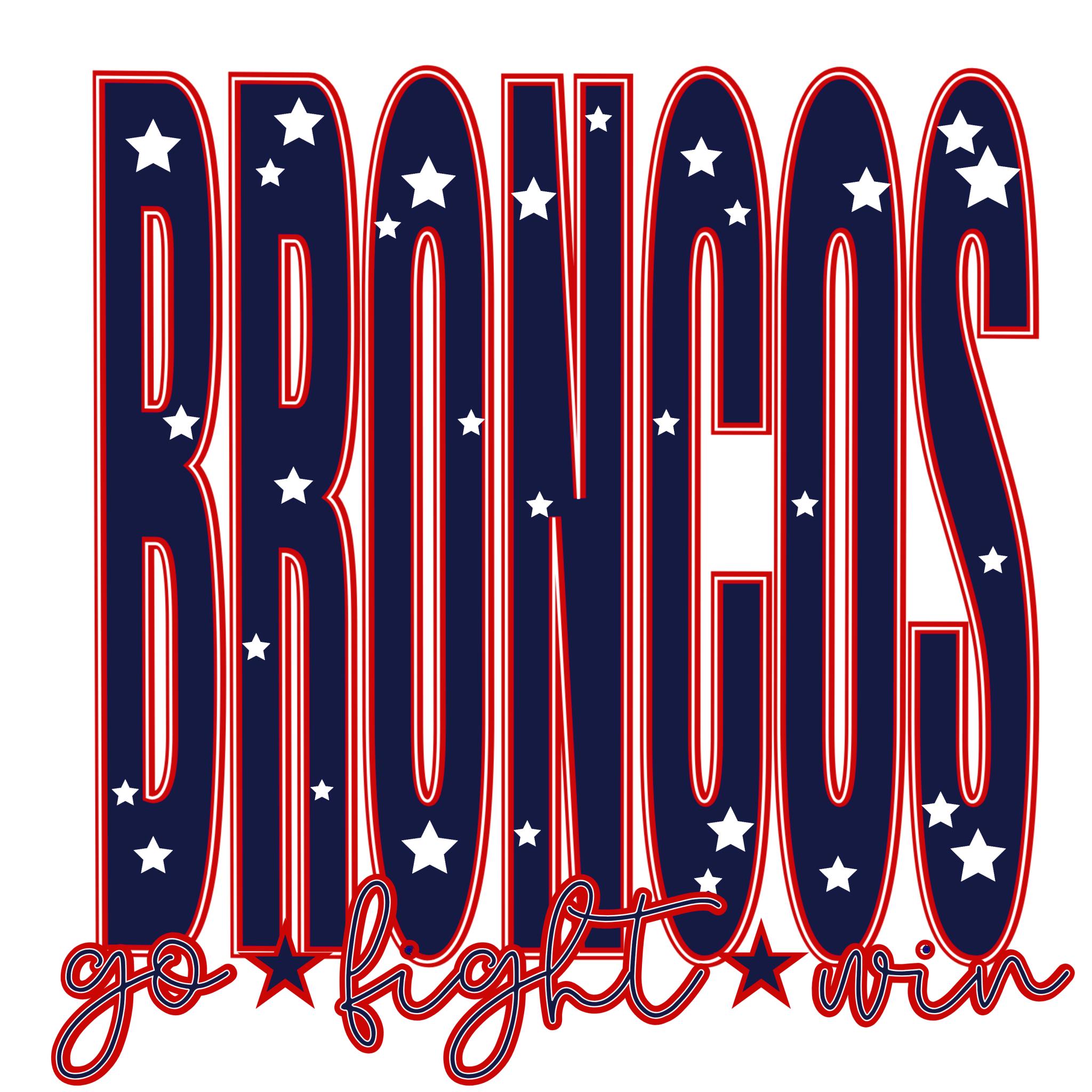SP76 - Let's Go Broncos DTF Transfer - My Vinyl Craft