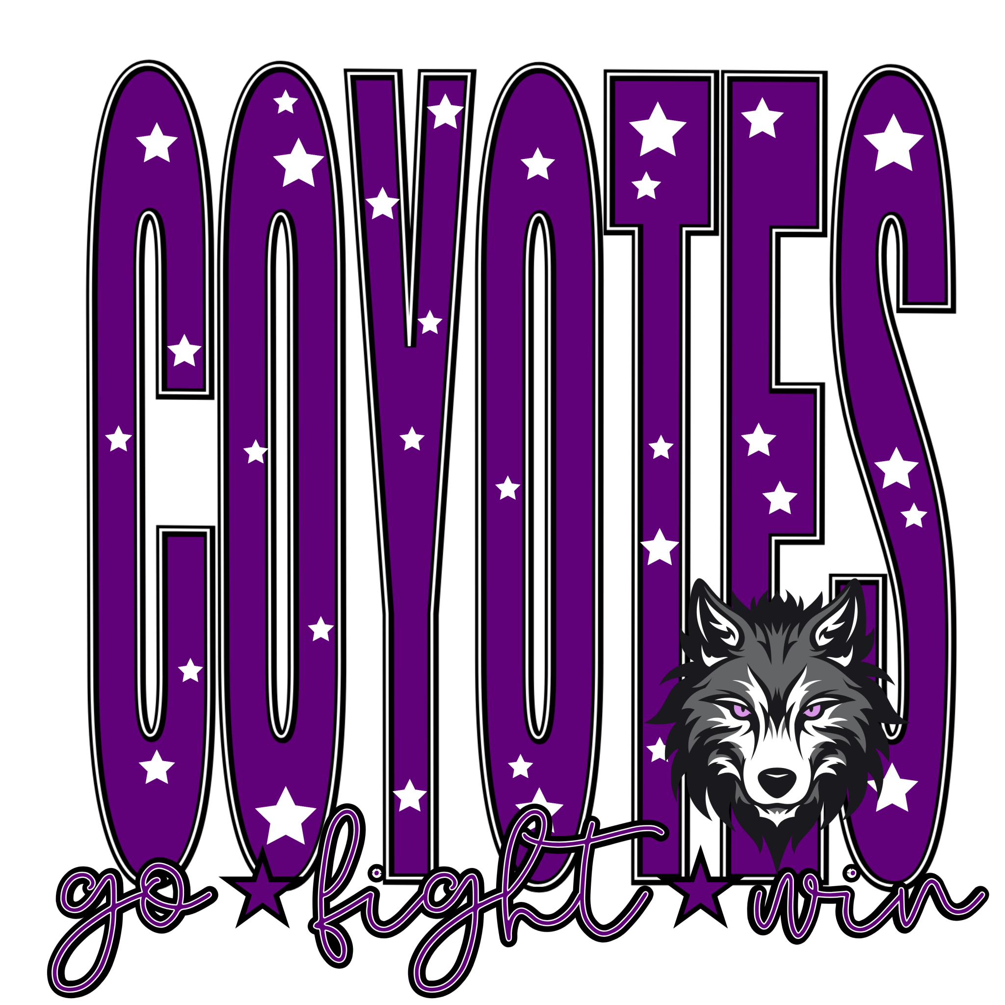 SP77 - Let's Go Coyotes DTF Transfer - My Vinyl Craft