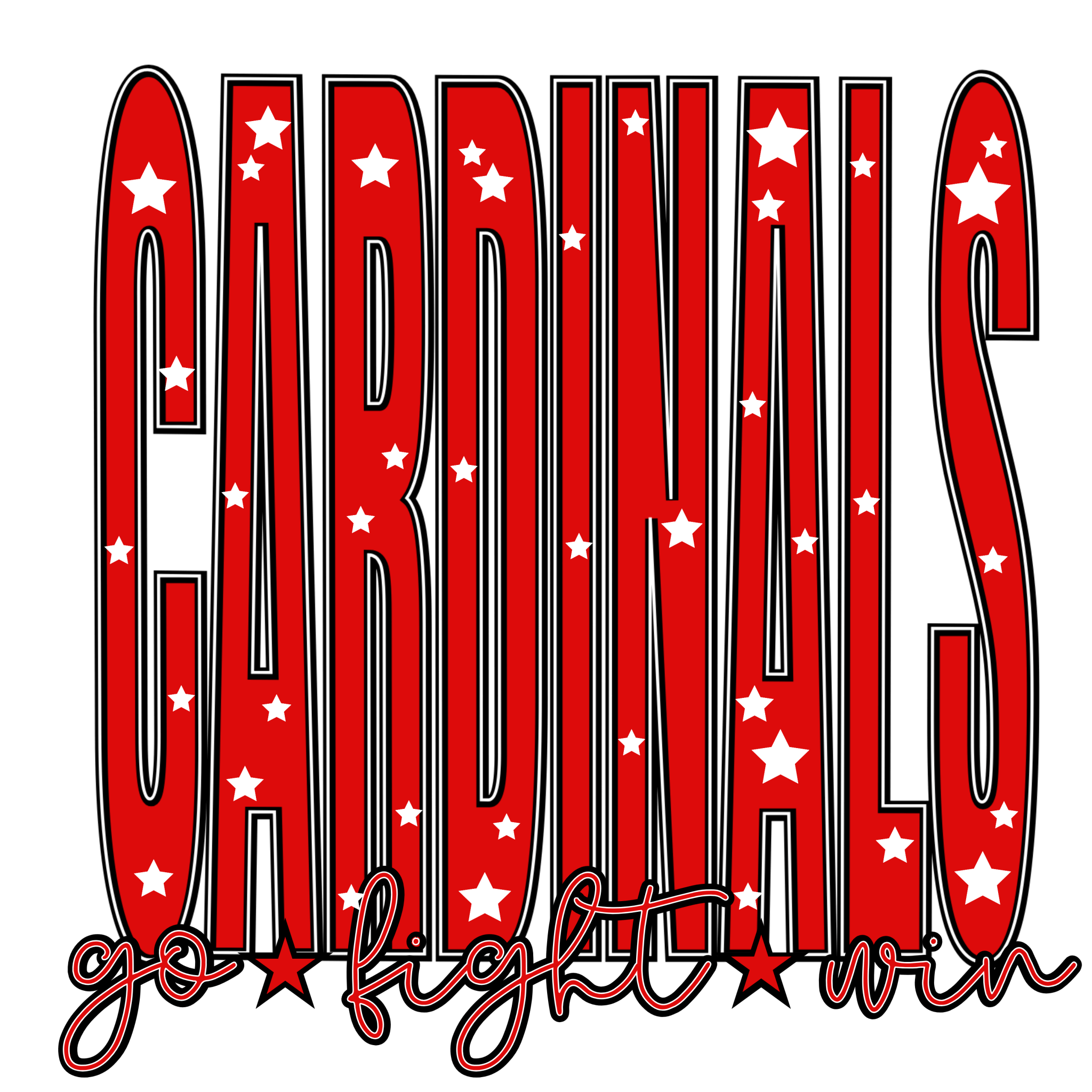 SP78 - Let's Go Cardinals DTF Transfer - My Vinyl Craft
