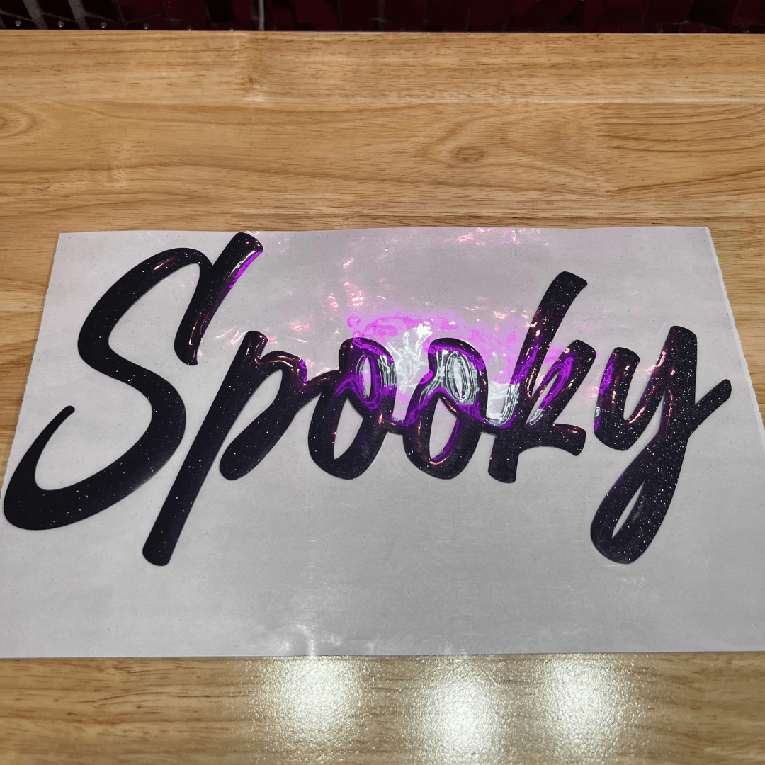Spooky Glitter Puff Transfer **PRE - ORDER** - My Vinyl Craft