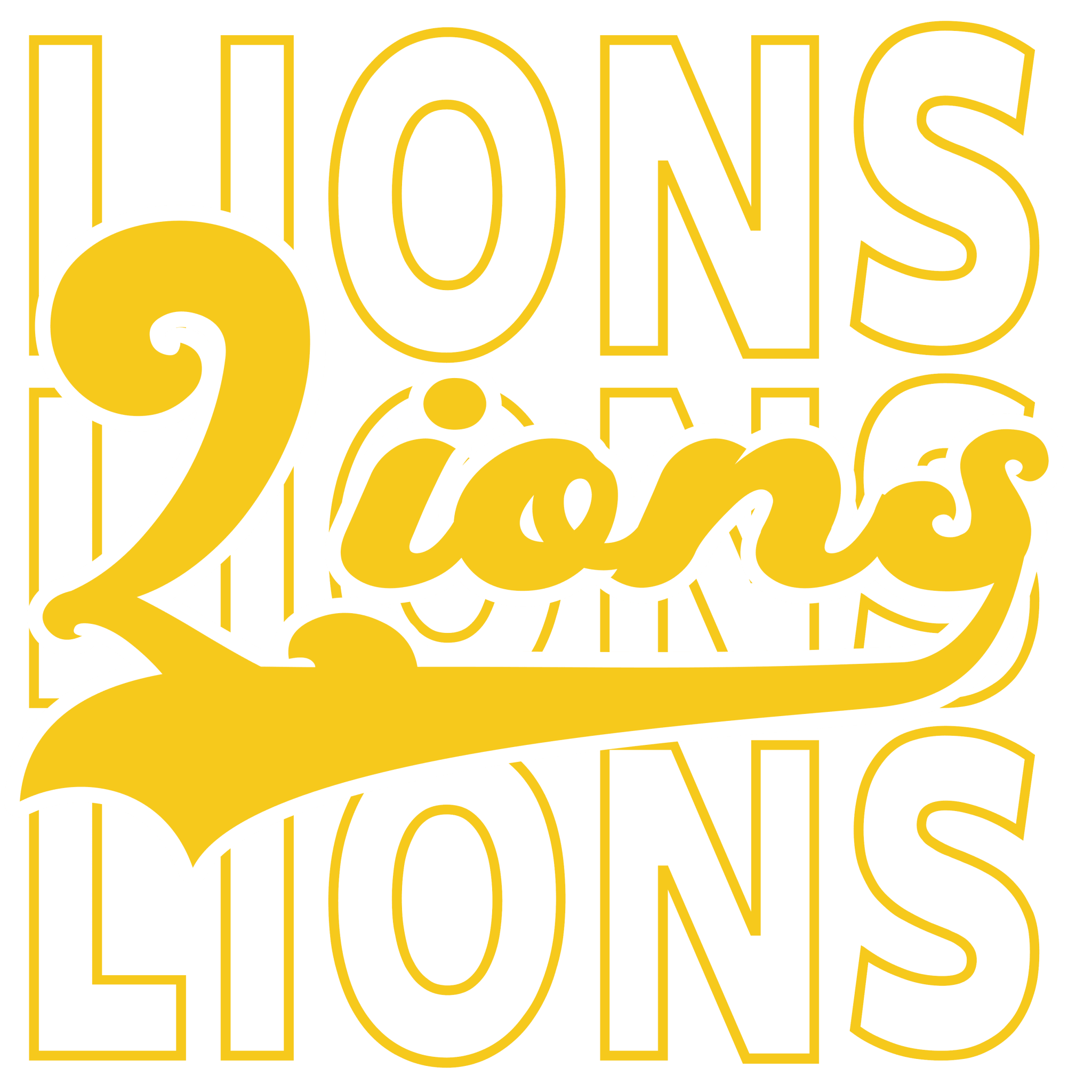 Stacked Varsity Lions DTF Transfer - My Vinyl Craft