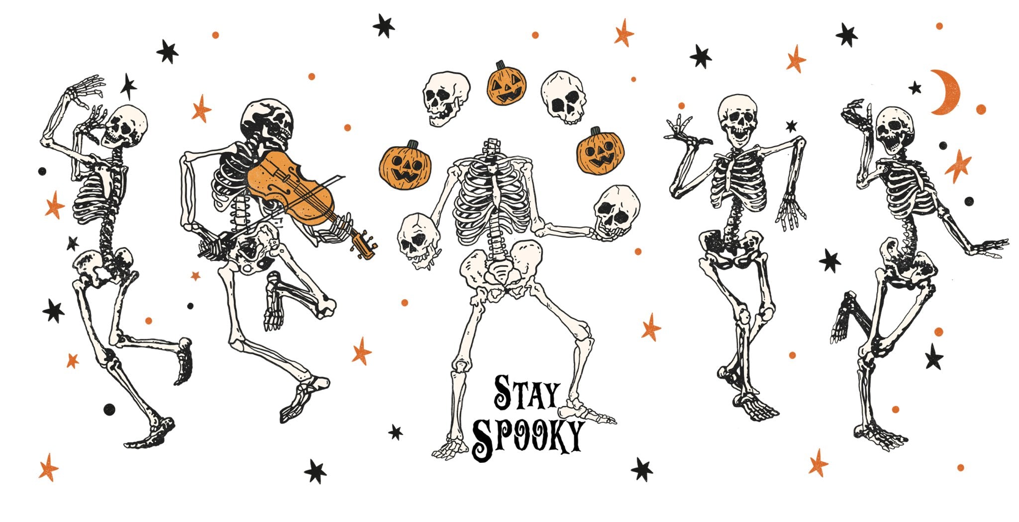 Stay Spooky Skelly Cup Wrap UV DTF - My Vinyl Craft