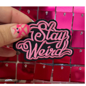 Stay Weird Iron on Patch Multicolor - My Vinyl Craft
